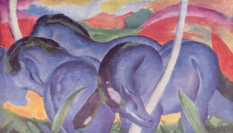 Franz Marc Die groben blauen Pferde